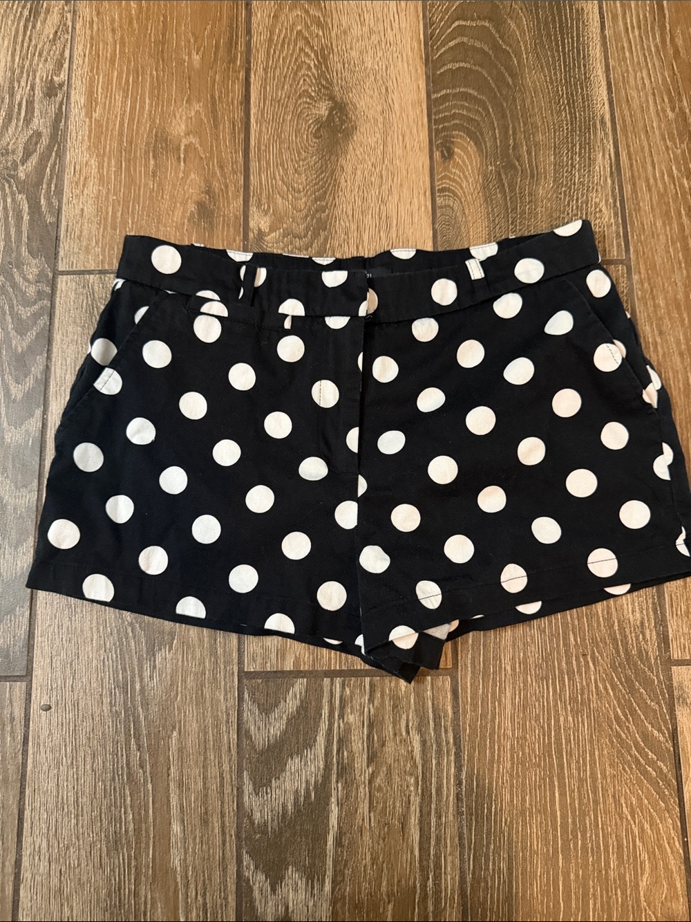 Women's Black Polka Dot Shorts - Medium